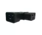 Preview: C19 to C20 angled mains adapter, YL-3318L-1 IEC 60320-C19/20 angled sideways, right/left